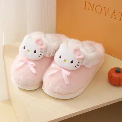 New Sanrio Kt Cat Warm Pink Slippers