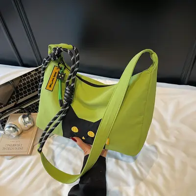 Women's Green Diagonal Crossbody Bag 2025