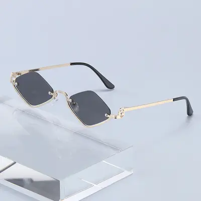 New Rhombus Metal Sunglasses for Women