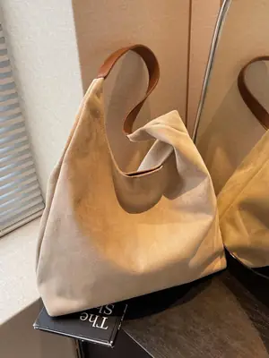 Retro Frosted Large Suede Bag Women 2026