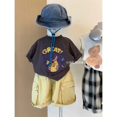 Boys Cartoon Print Shorts Suit Summer 2025