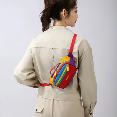Dopamine Color Crossbody Bag for Men Women