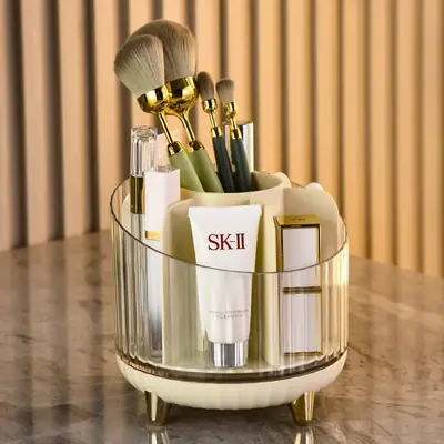 Transparent Makeup Brush & Brush Tools Storage Box