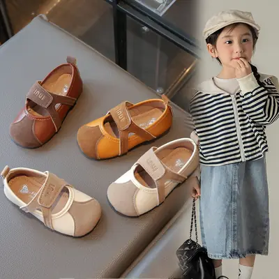 Children's Small Leather Shoes, Spring and Autum Baby Girl's Flats, Baby Toddler Shoes, Casual Kidsren's Birkenstock Shoes, Korean Style Kidsren's Shoes