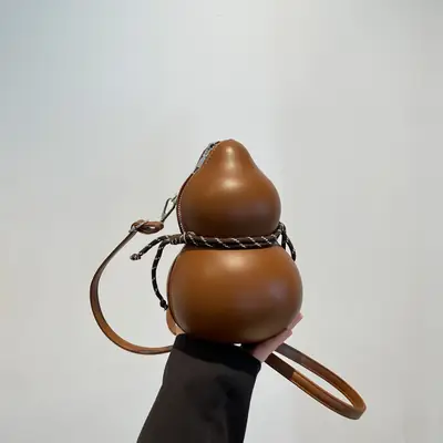 Cute Gourd Crossbody Bag for Women Brown
