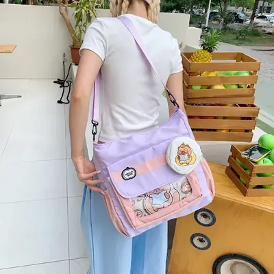 2025 Crossbody Fitness Bag with Cartoon Design