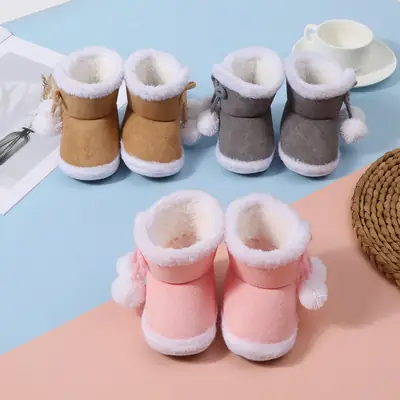 Winter Gaobang 0-12 Months Baby Cotton Shoes Autumn and Winter Male and Female Baby Shoes Baby High-Top Soft-Soled Shoes for Kidsren