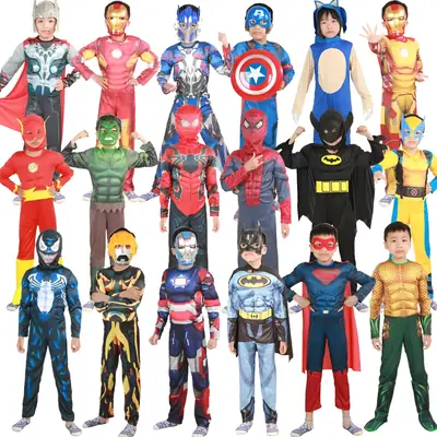 Captain America, Iron Spider-Man, Muscle Costumes, Thor, Superman, Batman, Hulk, Optimus Prime Costumes for Performance