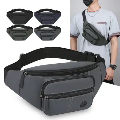 Men's GPS Crossbody Phone Bag Black GPS Linteners