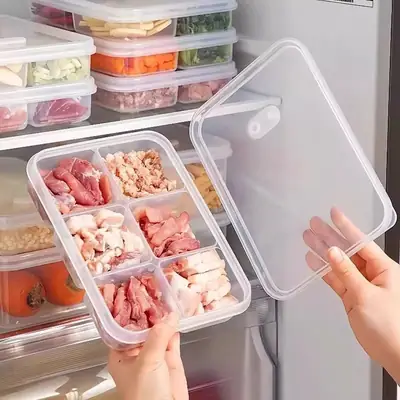 Frozen Meat Food-Grade Storage Box Refrigerator Compartment Box Preservation Box with Lid for Ingredients Cross-Border