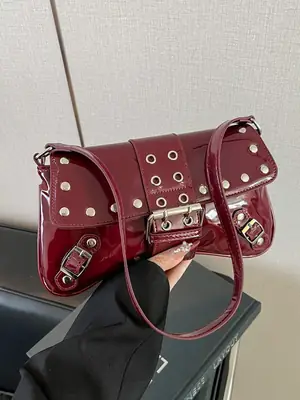 Luxury Red Korean Style Shoulder Bag for Women 2026
