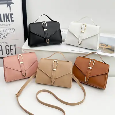 Korean Style Women's Leather Crossbody Bag 2025