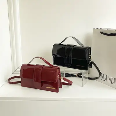 2025 New Jersey Style Crossbody Bag Red Black