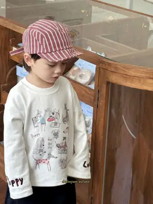 Children's Japanese Cartoon Long Sleeve T-Shirt Set