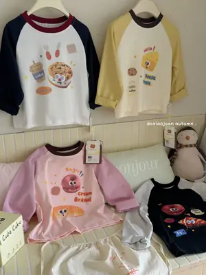 Girls Boys Cotton Long Sleeve T-Shirts Autumn Style