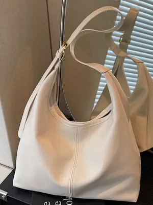 Women's Large Capacity Shoulder Bag Cream White