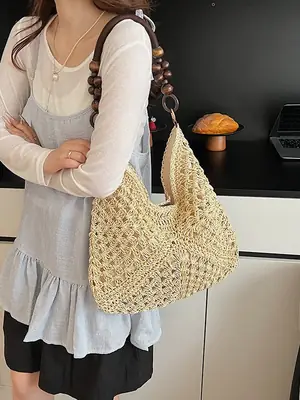 Women's Woven Cut Out Shoulder Bag Summer 2025