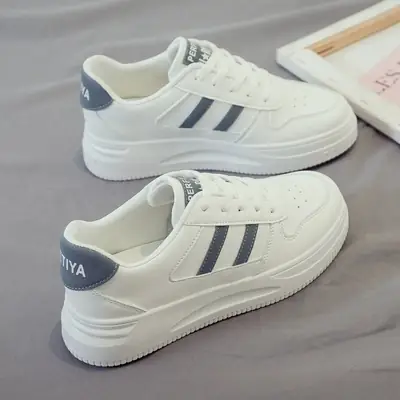 Women White Casual Sneakers 2025 Spring Autumn Ins