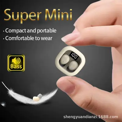 Cross-Border Best-Selling Sk19 Bluetooth Earphones In-Ear Wireless Noise-Cancelling Ultra-Small Mini Sleep Tws Earphones Mini Style
