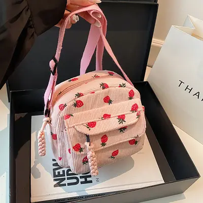 Japanese Style Strawberry Crossbody Bag for Women