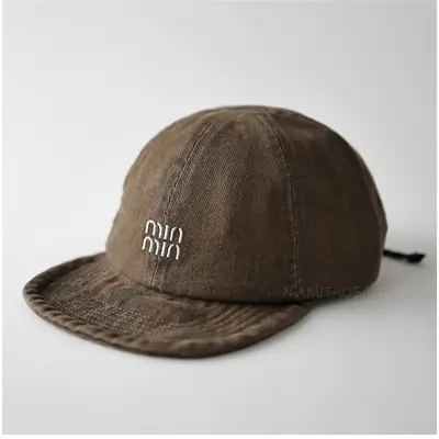 Vintage Brown Duckbill Cap with Back Drawstring for Men Women
