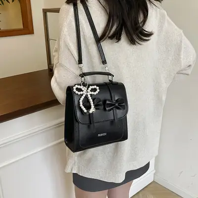 Sweet Style Bowknot Shoulder Bag for Women 2025