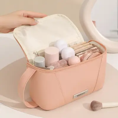 Beilian Large Cosmetic Bag Pink Travel Storage