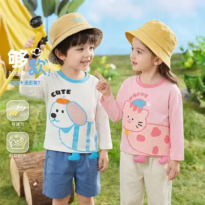 Boys Long Sleeve T-Shirt Cartoon Print Kids Spring Outfit