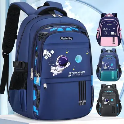 Children's Schoolbags for Primary School Boys from Grades 1 to 6, Spine-Protecting, Lightweight, Waterproof, Portable, Space-Resistant, Dirt-Resistant, Travel Backpacks