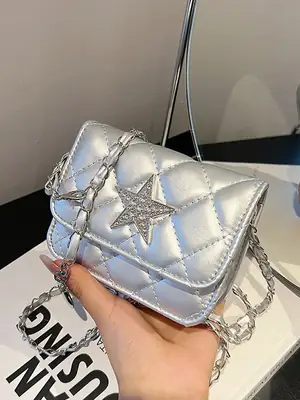 Silver Star Crossbody Bag for Women 2025