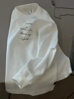 Children's Long Sleeve Cotton T-Shirt White 2026