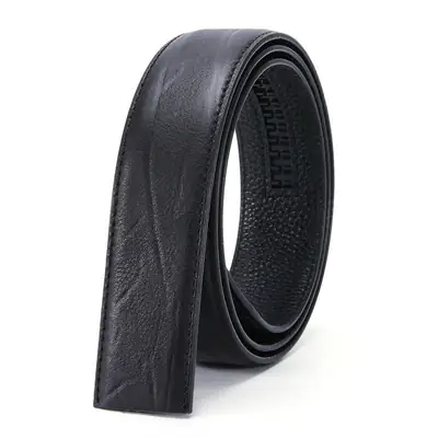 Black Leather Belt for Men Simple Fashionable
