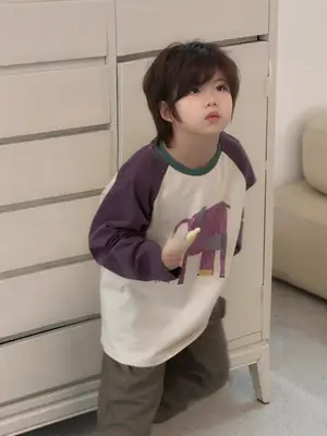 Boys Printed Raglan Sleeve T-Shirt Spring Autumn 2026