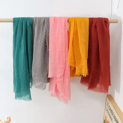 New Spring Scarf for Women Pure Cotton Linen Sun Protection