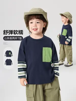 Right-Hand European Style Boys T-Shirt Spring Outfit 2026