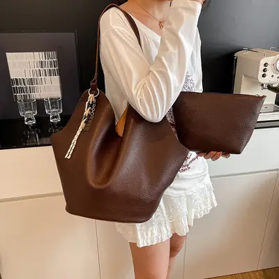 Brown Crossbody Bag for Women Large Capacity Mother In Law Bag