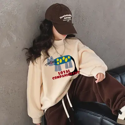 Loyal Companions Sweatshirt White Flame Print Long Sleeve