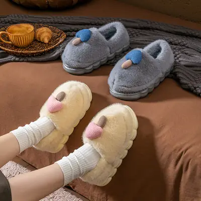 Cute Mushroom Slippers for Women Winter Comfortable