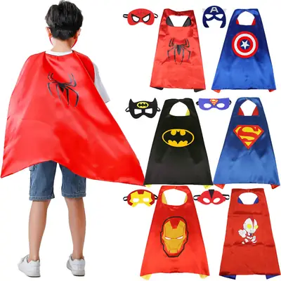 Halloween Kidsren's Performance Hero Cloak Adult Spider-Man Superman Captain America Batman Iron Man Cloak