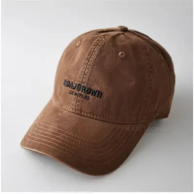 Black Korean Style Letter Embroidery Baseball Cap for Men Women