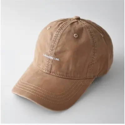 Minimalist Brown Baseball Cap with Embroidery