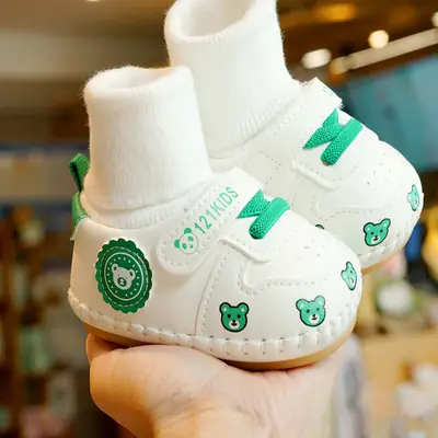 Baby Shoes Soft Sole Non-Slip Spring & Fall New Beginner Baby Shoes 0-1 Years Old Toddler Shoes Breathable Socks Shoes