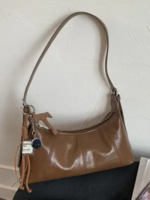 Brown Leather Shoulder Bag for Women Autumn New Niche Design