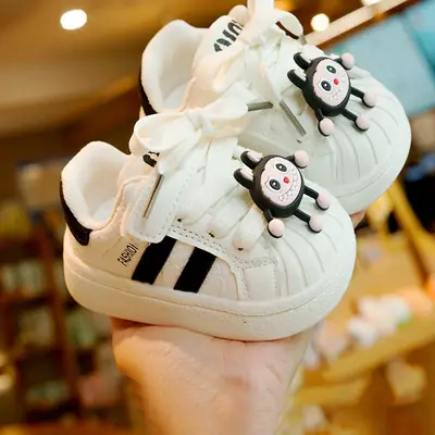 Toddler Shoes Spring & Fall New Beginner Baby Shoes 1-2 Years Old Baby Shoes Soft Sole Non-Slip Breathable Cartoon