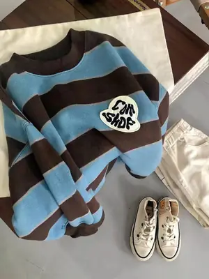 Striped Long Sleeve T-Shirt for Girls Autumn Wear