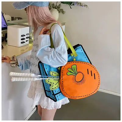 Cute Carrot 3D Shoulder Bag for Girls