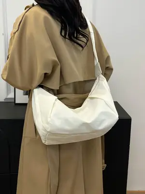 2025 New Summer Crossbody Bag Women's Nylon White Large Capacity