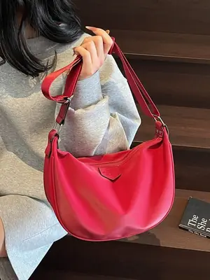 Red Women's Shoulder Bag 2026 Casual Lightweight Crossbody