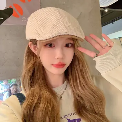 Vintage Forward Cap Women's Fashion Beret Autumn Winter Korean Version