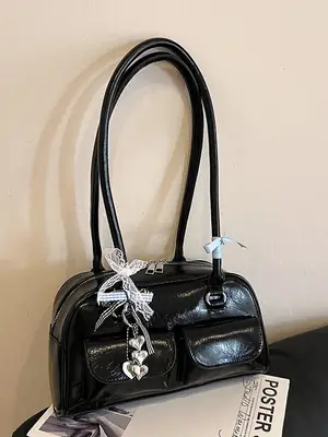 Black Crossbody Bag with Bow for Women 2025